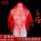喜连连厂家 结婚用品2019新款结婚红盖头包袱皮牡丹网纱盖头